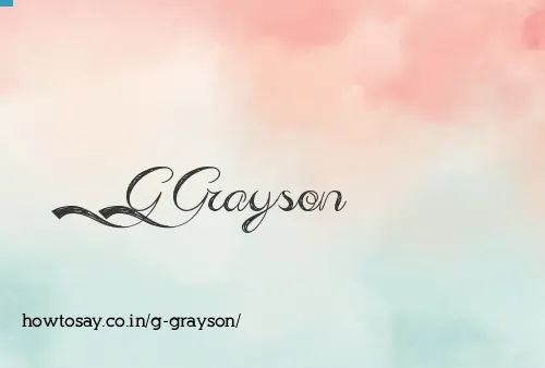 G Grayson