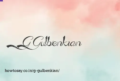 G Gulbenkian
