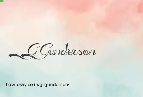 G Gunderson
