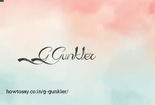 G Gunkler