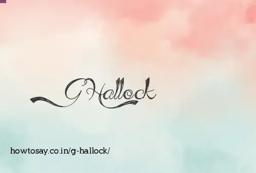 G Hallock