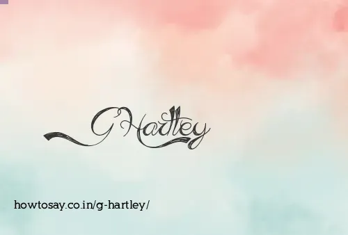 G Hartley