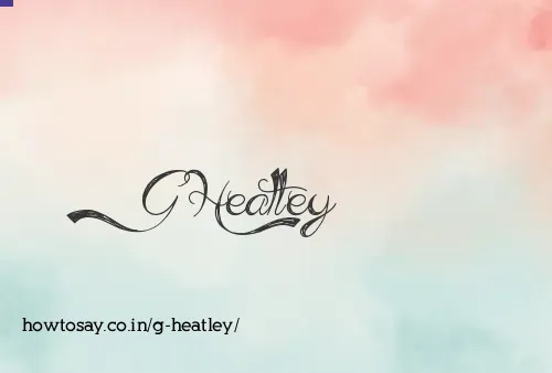 G Heatley