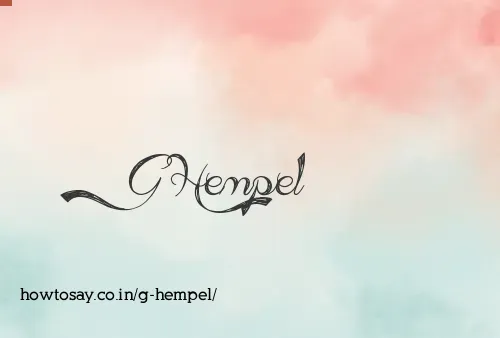 G Hempel