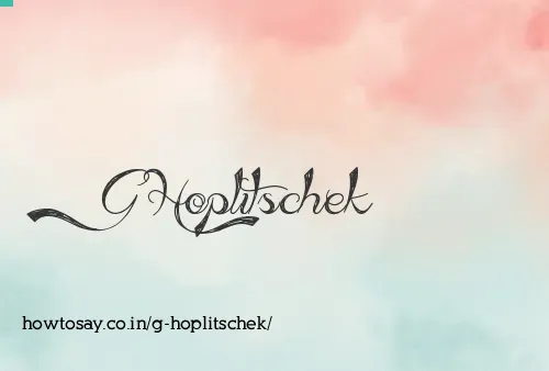 G Hoplitschek