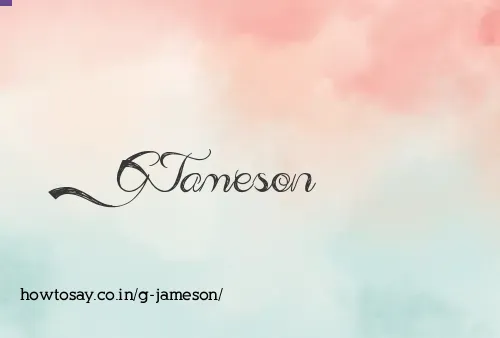G Jameson
