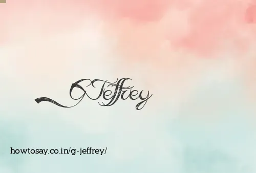 G Jeffrey