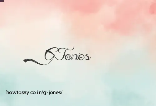 G Jones