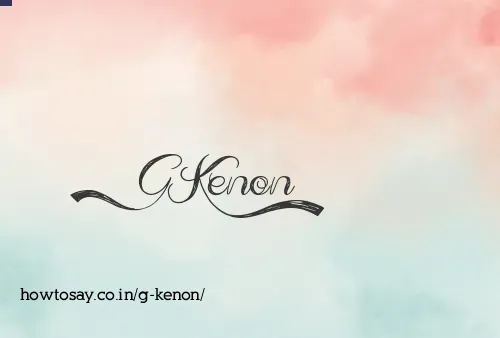 G Kenon