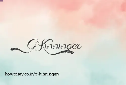 G Kinninger