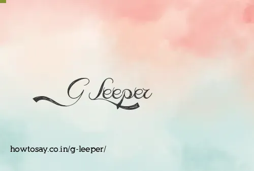 G Leeper