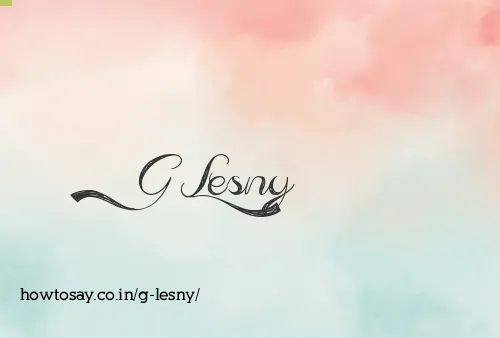 G Lesny