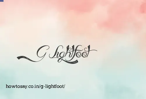 G Lightfoot