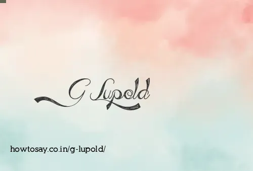 G Lupold
