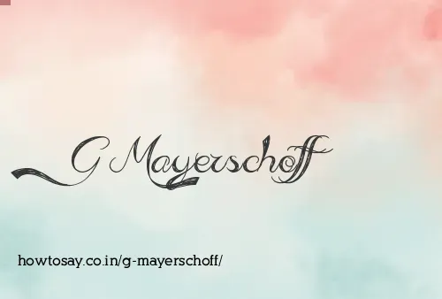 G Mayerschoff