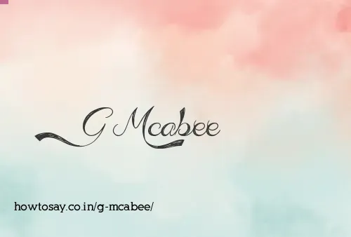 G Mcabee