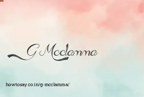 G Mcclamma