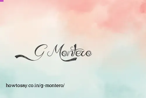 G Montero