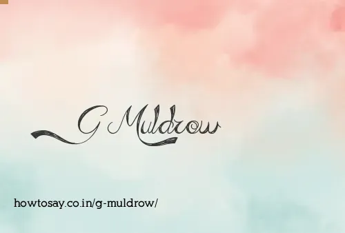 G Muldrow