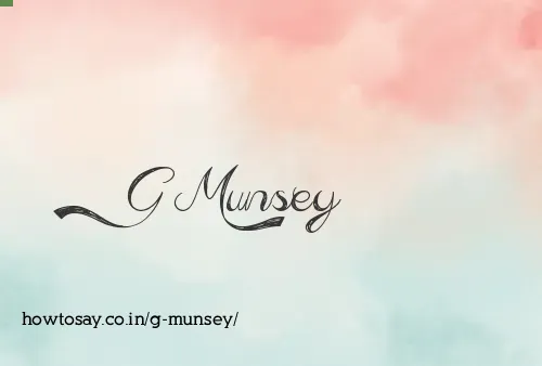 G Munsey