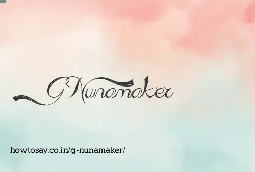 G Nunamaker