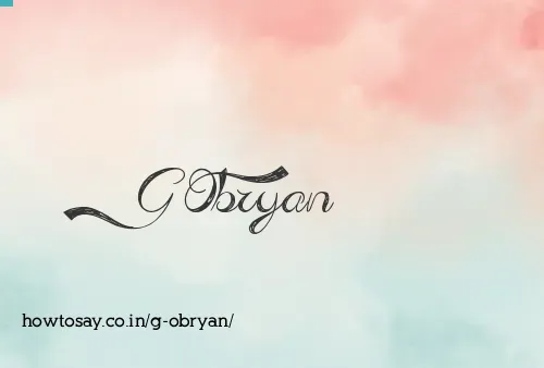G Obryan