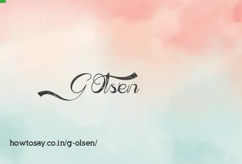 G Olsen