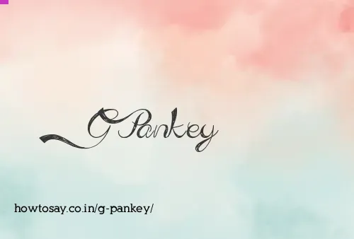 G Pankey