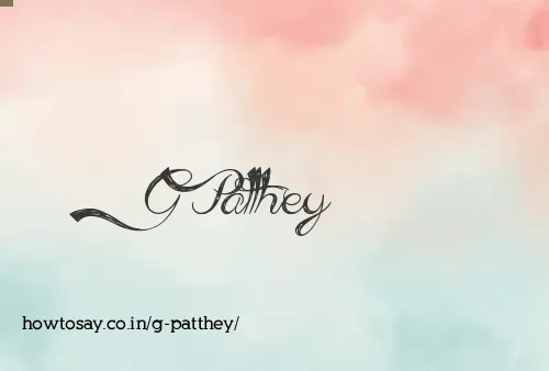 G Patthey