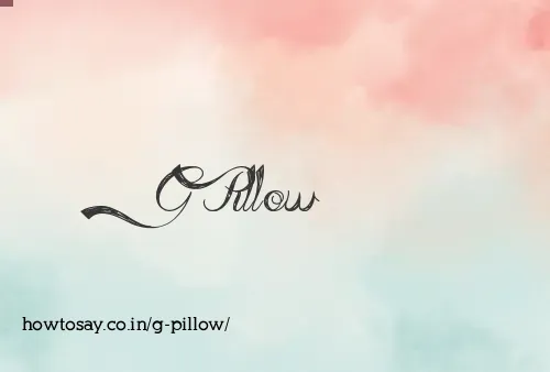 G Pillow