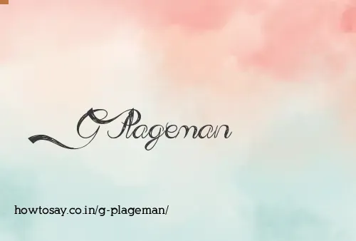 G Plageman