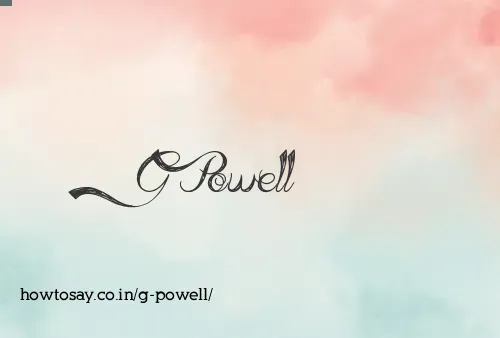 G Powell