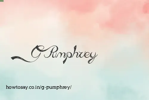 G Pumphrey