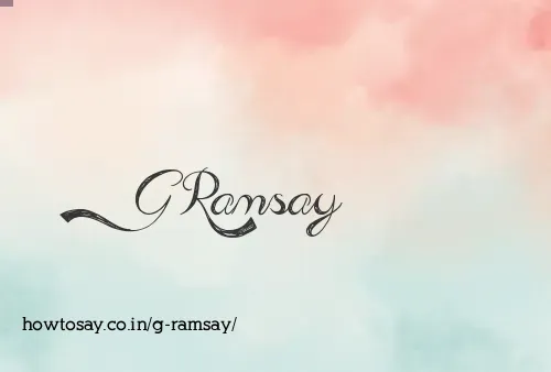 G Ramsay
