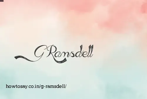 G Ramsdell