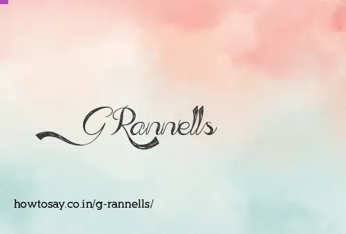 G Rannells