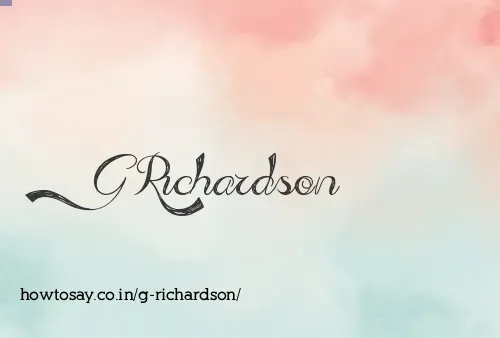 G Richardson