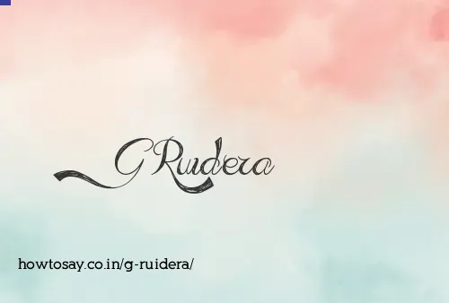 G Ruidera