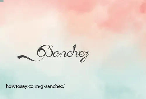 G Sanchez