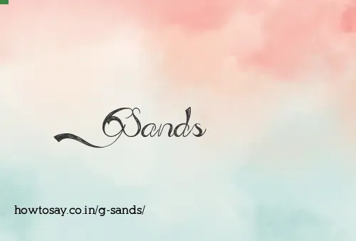 G Sands