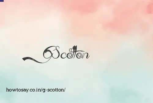 G Scotton