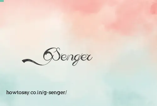 G Senger