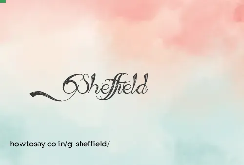 G Sheffield