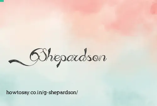 G Shepardson