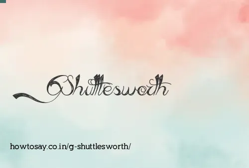 G Shuttlesworth