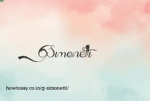 G Simonetti