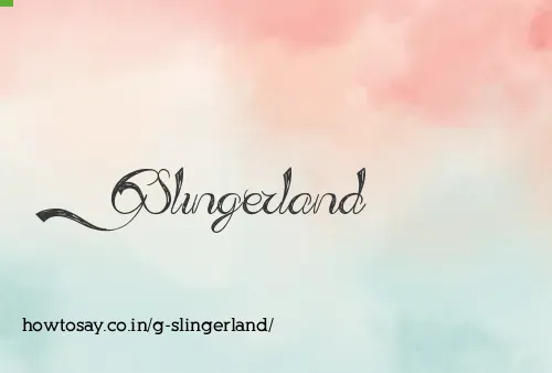 G Slingerland