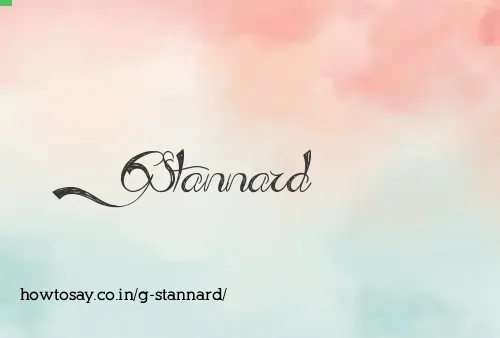 G Stannard