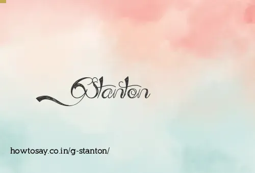 G Stanton