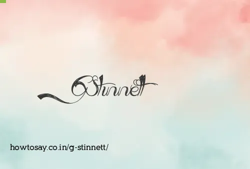 G Stinnett